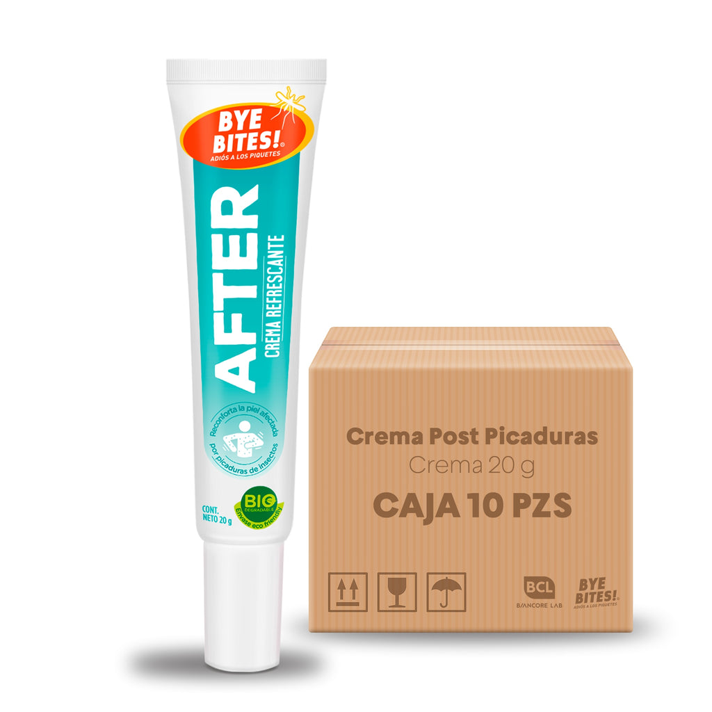 Caja 10 Piezas Crema Refrescante Post Piquetes After 20g – Alivio Inmediato para la Piel | BYE BITES!