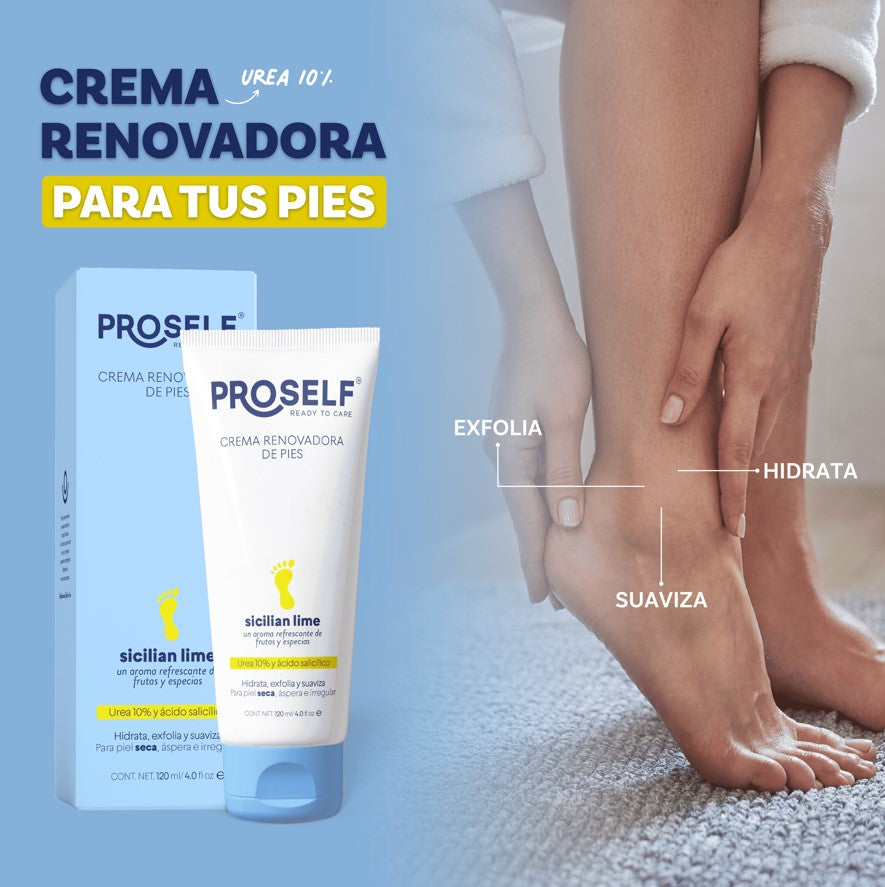 Crema Renovadora para Pies Proself 120 ml Hidrata, Suaviza y Repara la Piel | PROSELF