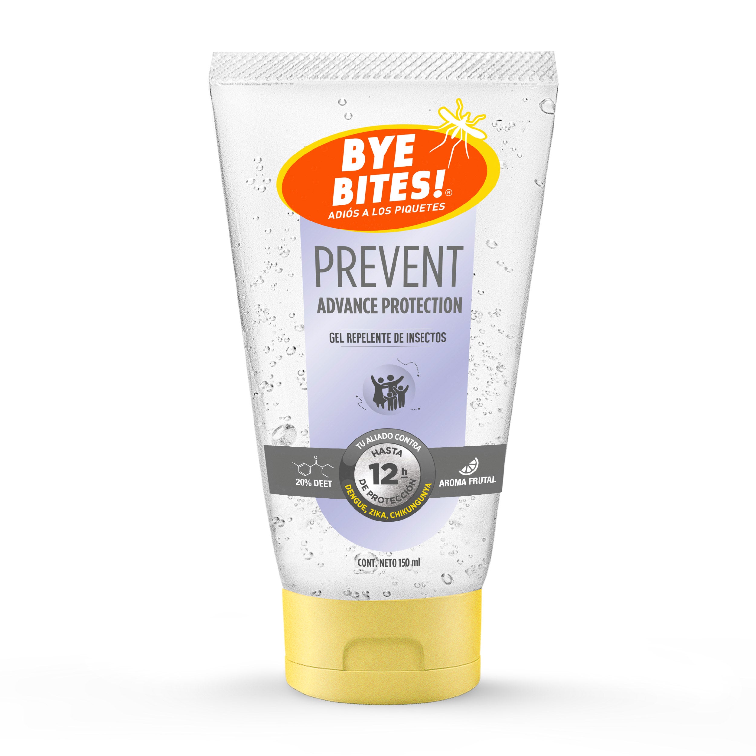 Gel Repelente de Mosquitos e Insectos Prevent 150 ml – Protección 12 Horas | BYE BITES!