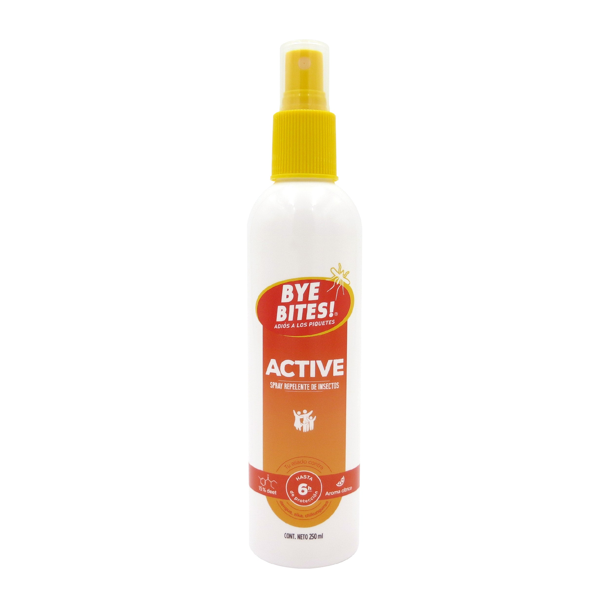 Repelente de Mosquitos en Spray Active 250 ml uso diario | BYE BITES!