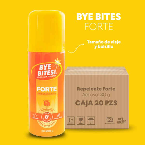 Repelente de Mosquitos en Aerosol Caja 20 pzs Forte 80 g - Imagen 2